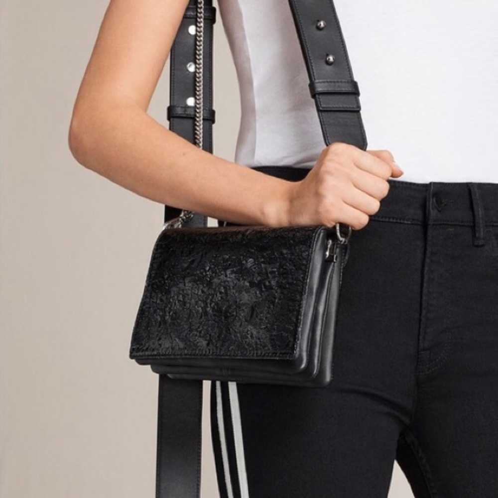 ALLSAINTS Zep Leather Box Bag